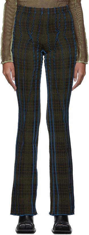 Photo: Helenamanzano Khaki 3D Stripe Twist Lounge Pants