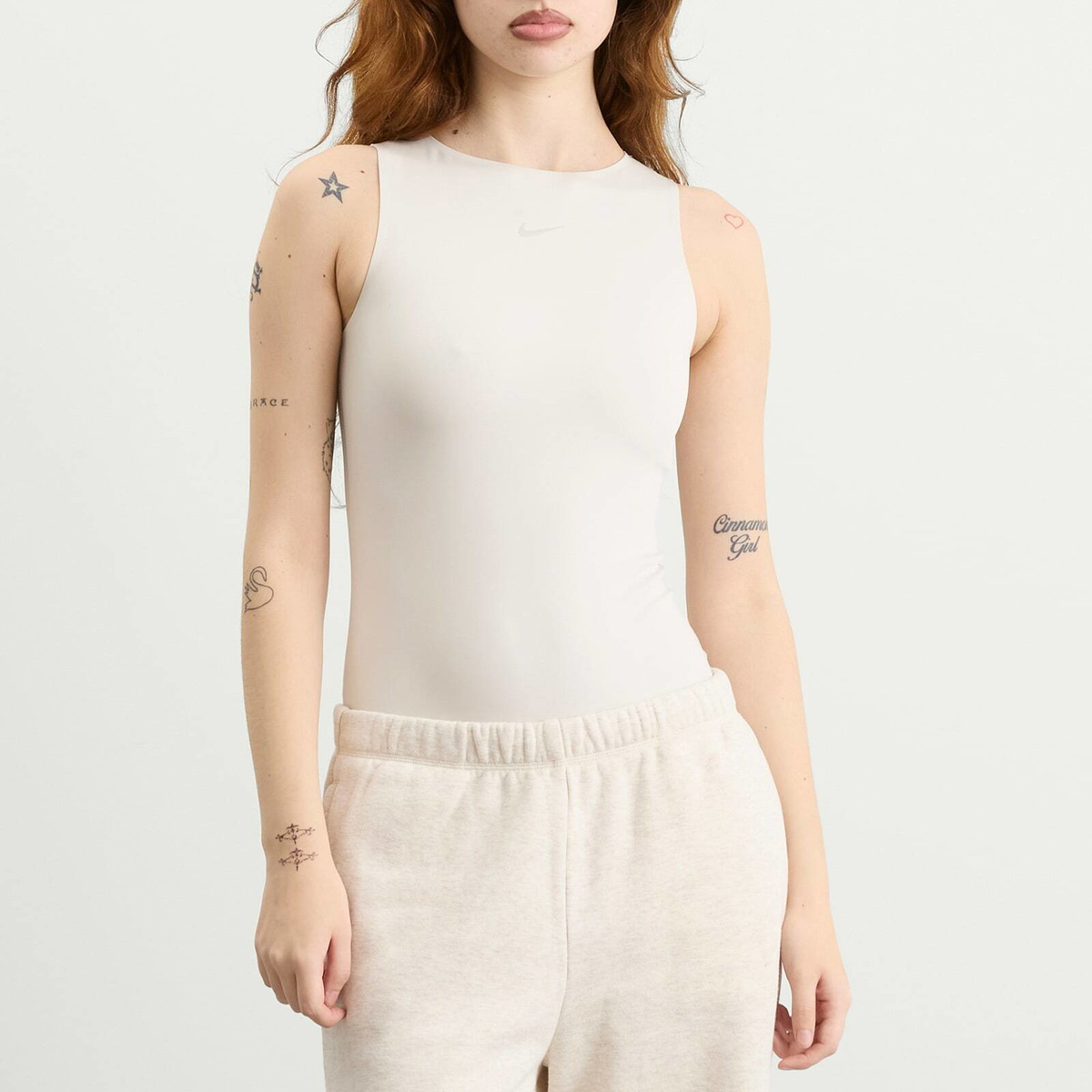 Nike Women's Form Tank Bodysuit in Lt Orewood Brown/Lt Iron Ore