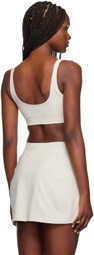 Outdoor Voices Off-White Double Time Sport Bra