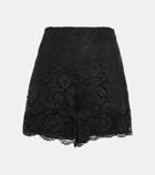 Valentino High-rise lace shorts