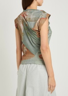 Vivienne Westwood Hebo Asymmetric Printed Cotton top Multicoloured