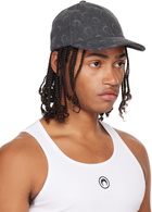 Marine Serre Gray Moon Laser Denim Baseball Cap
