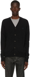 Acne Studios Black V-Neck Patch Cardigan