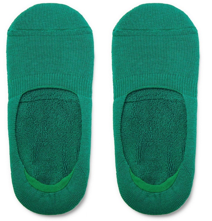 Photo: Anonymous Ism - Cotton-Blend No-Show Socks - Green