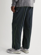 NOMA t.d. - Off-Key Tapered Striped Nylon-Blend Twill Track Pants - Blue