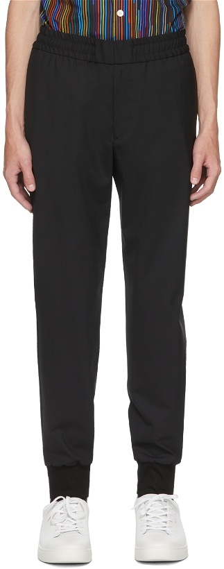 Photo: PS by Paul Smith Black Wool Drawstring Trousers