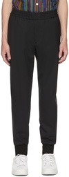 PS by Paul Smith Black Wool Drawstring Trousers