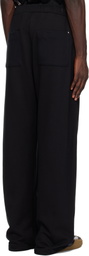 WOOYOUNGMI Black One-Tuck Cotton Sweatpants