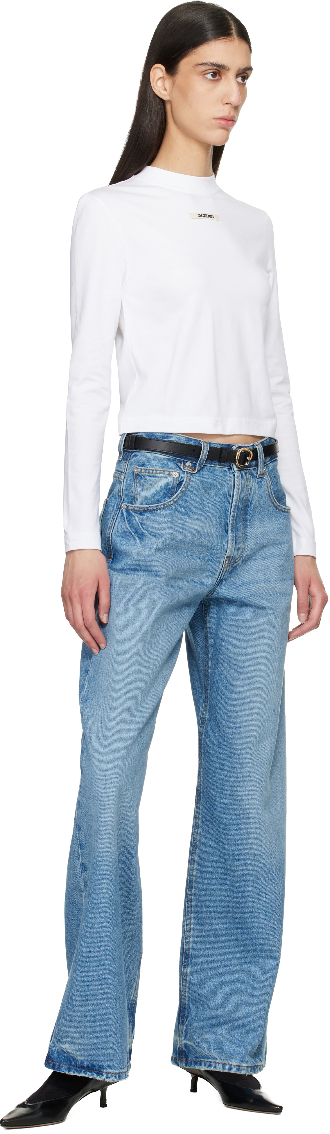JACQUEMUS Black 'The thin Salon' Belt