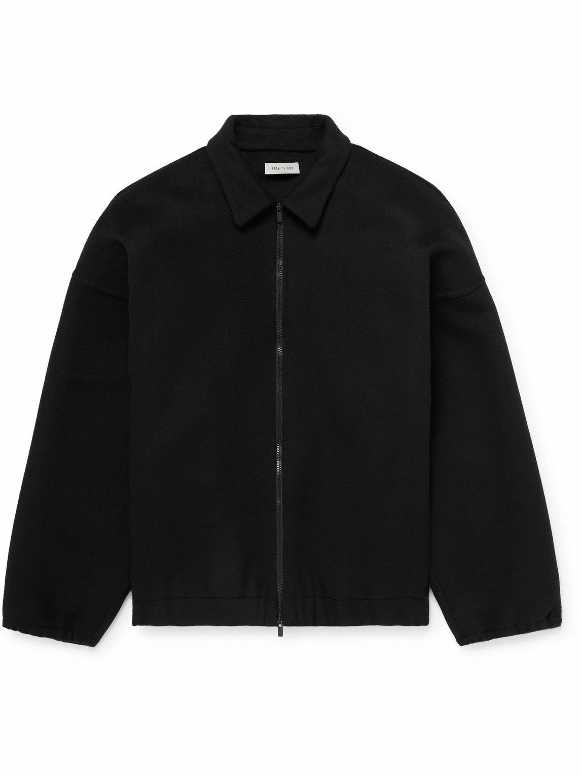 ジャケット・アウター FEAR OF GOD ETERNAL WOOL LAPELLESS JKT Fear of God Eternal Lapelless Jacket in Black | FWRD