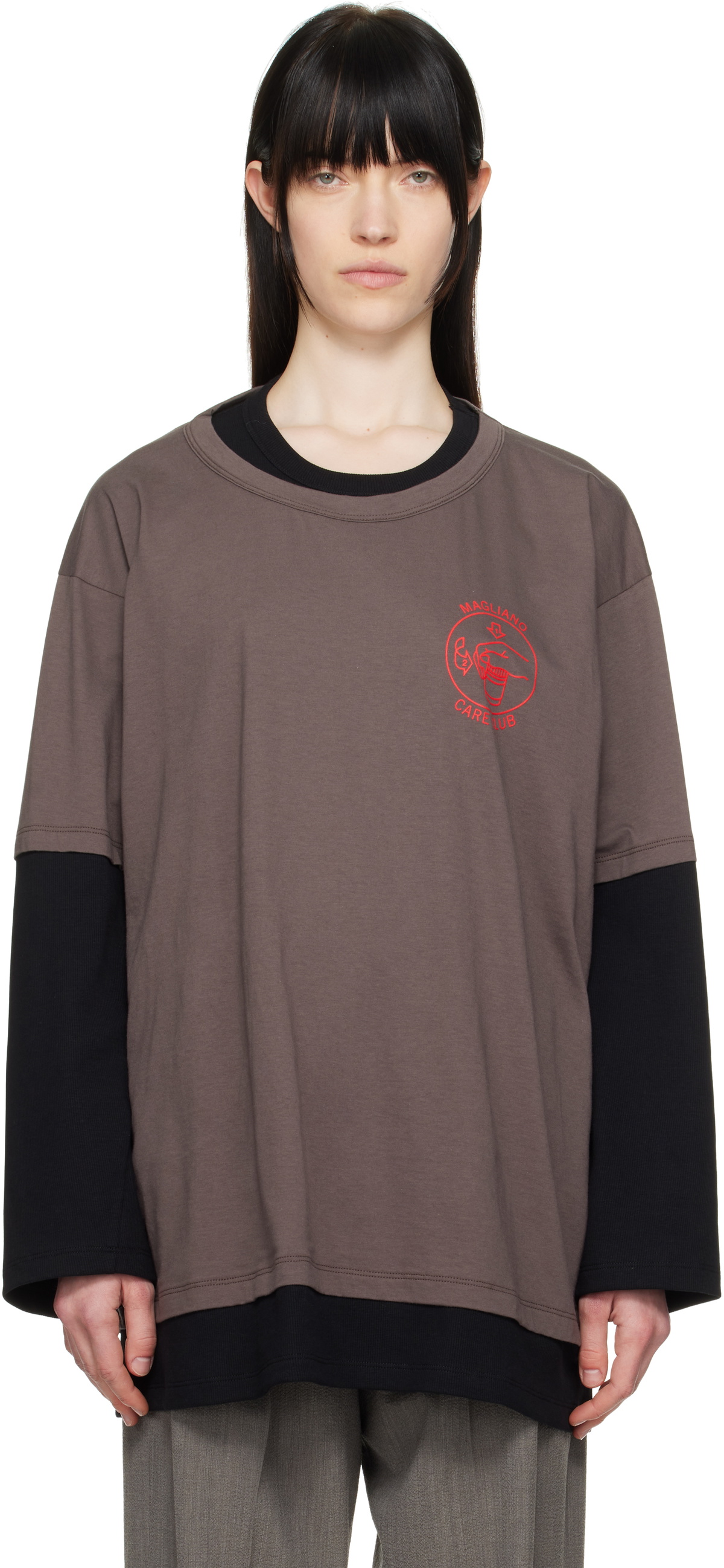 Magliano Black & Brown Trauma Long Sleeve T-shirt