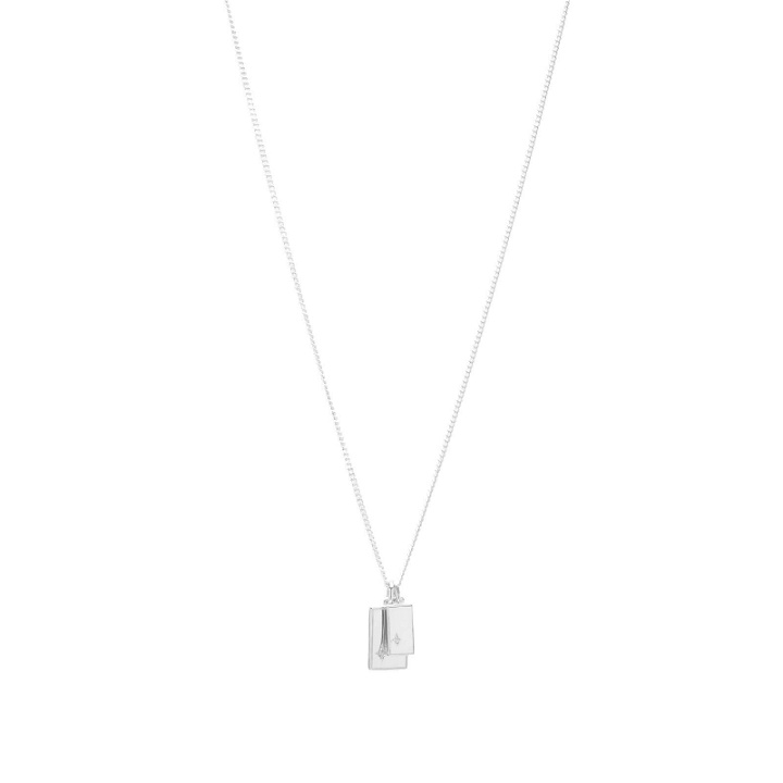 Photo: MAOR Men's Gudo Rectangle Necklace in Silver/White Diamond