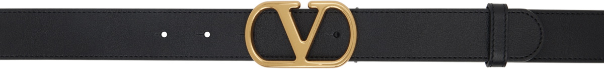 Valentino Black VLogo Signature Belt