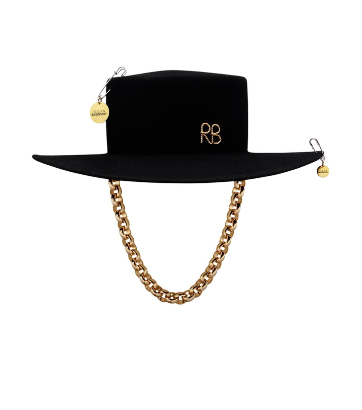Photo: Ruslan Baginskiy Chain-detail wool felt fedora