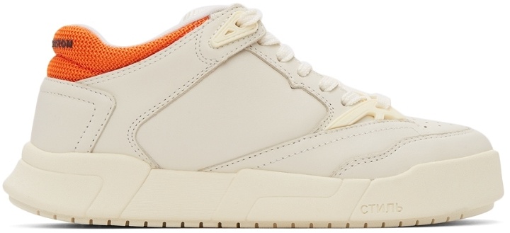 Photo: Heron Preston Off-White & Orange Leather Sneakers