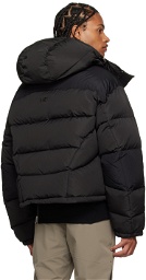 HELIOT EMIL Black Abstract Down Jacket