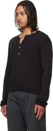 OUR LEGACY Navy Fine Henley