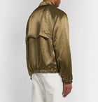 Helmut Lang - Logo-Appliquéd Satin Track Jacket - Metallic