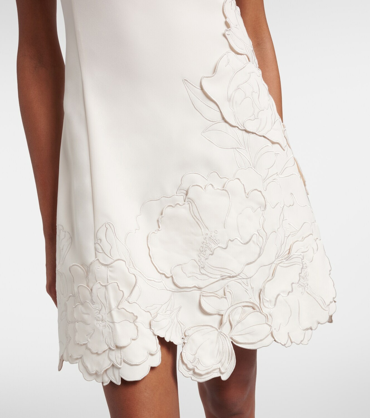 Leo Lin Floral-appliqué minidress
