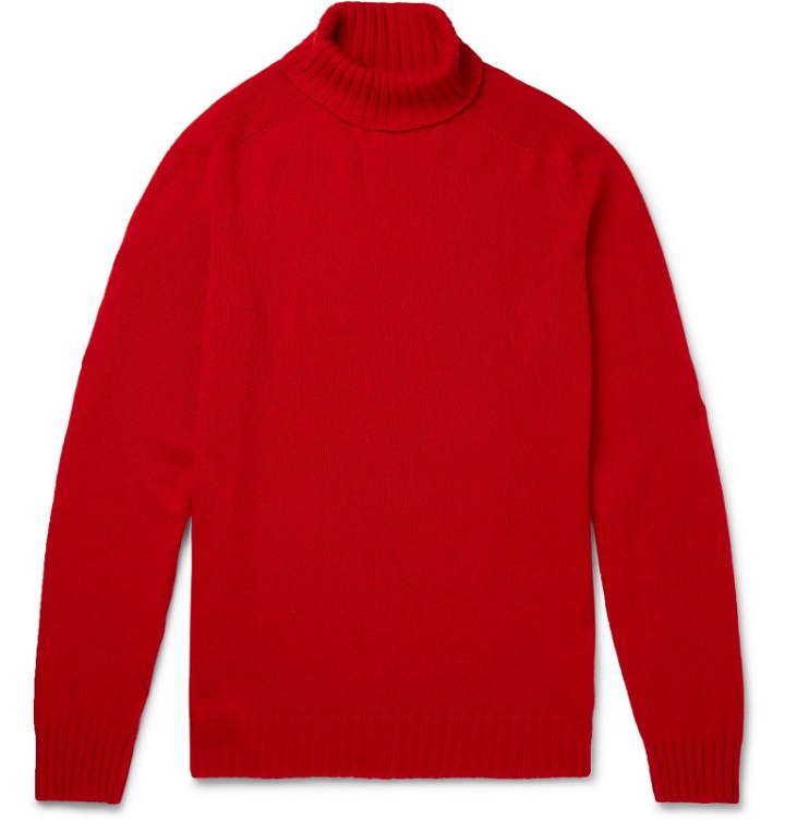 Photo: Officine Generale - Wool Rollneck Sweater - Red