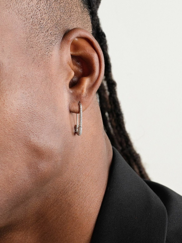 Photo: Anita Ko - Safety Pin 18-Karat White Gold Diamond Single Earring