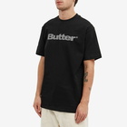 Butter Goods Men's Wordmark Puff T-Shirt in Black