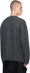 Juun.J Gray Paneled Sweatshirt