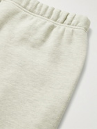 FEAR OF GOD ESSENTIALS - Wide-Leg Logo-Print Cotton-Blend Jersey Drawstring Shorts - Gray