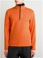 Colmar - Slim-Fit Logo-Print Stretch-Jersey Half-Zip Base Layer - Orange
