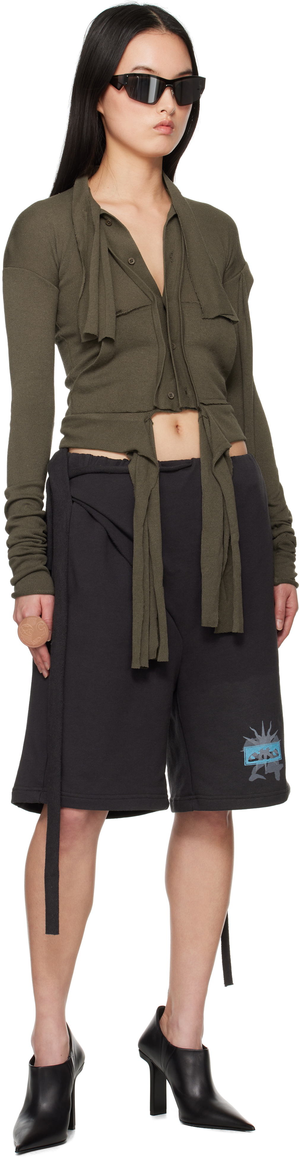 Ottolinger Green Extended Trim Cardigan