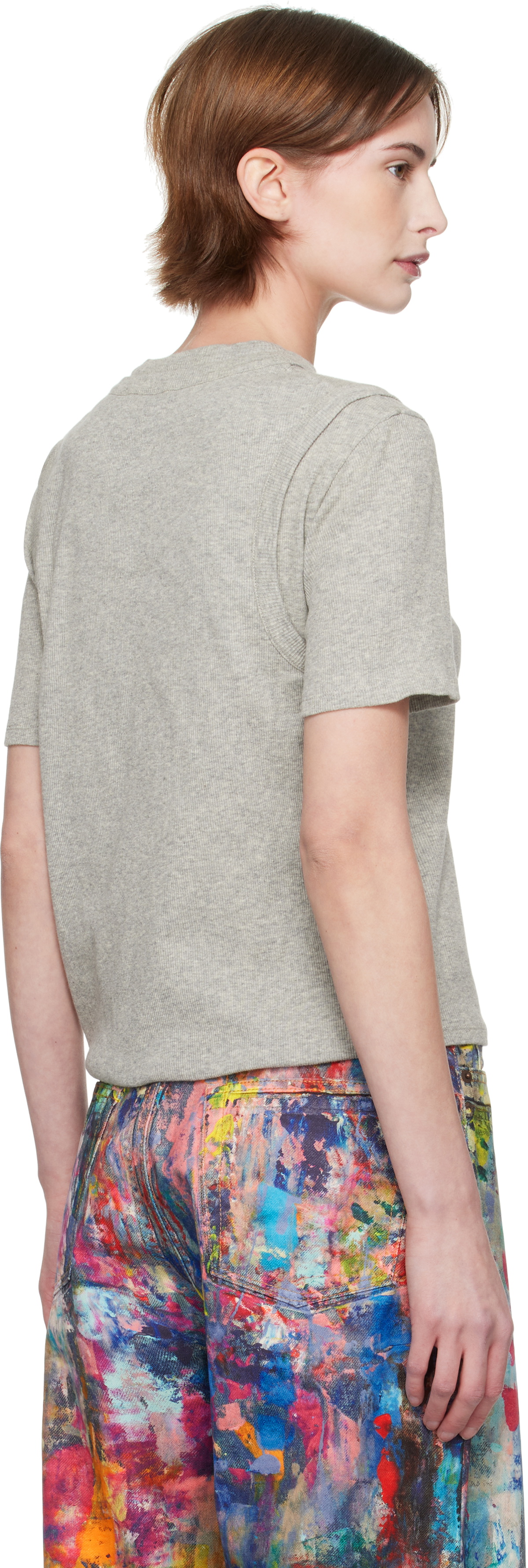 Eckhaus Latta Gray Flip T-shirt