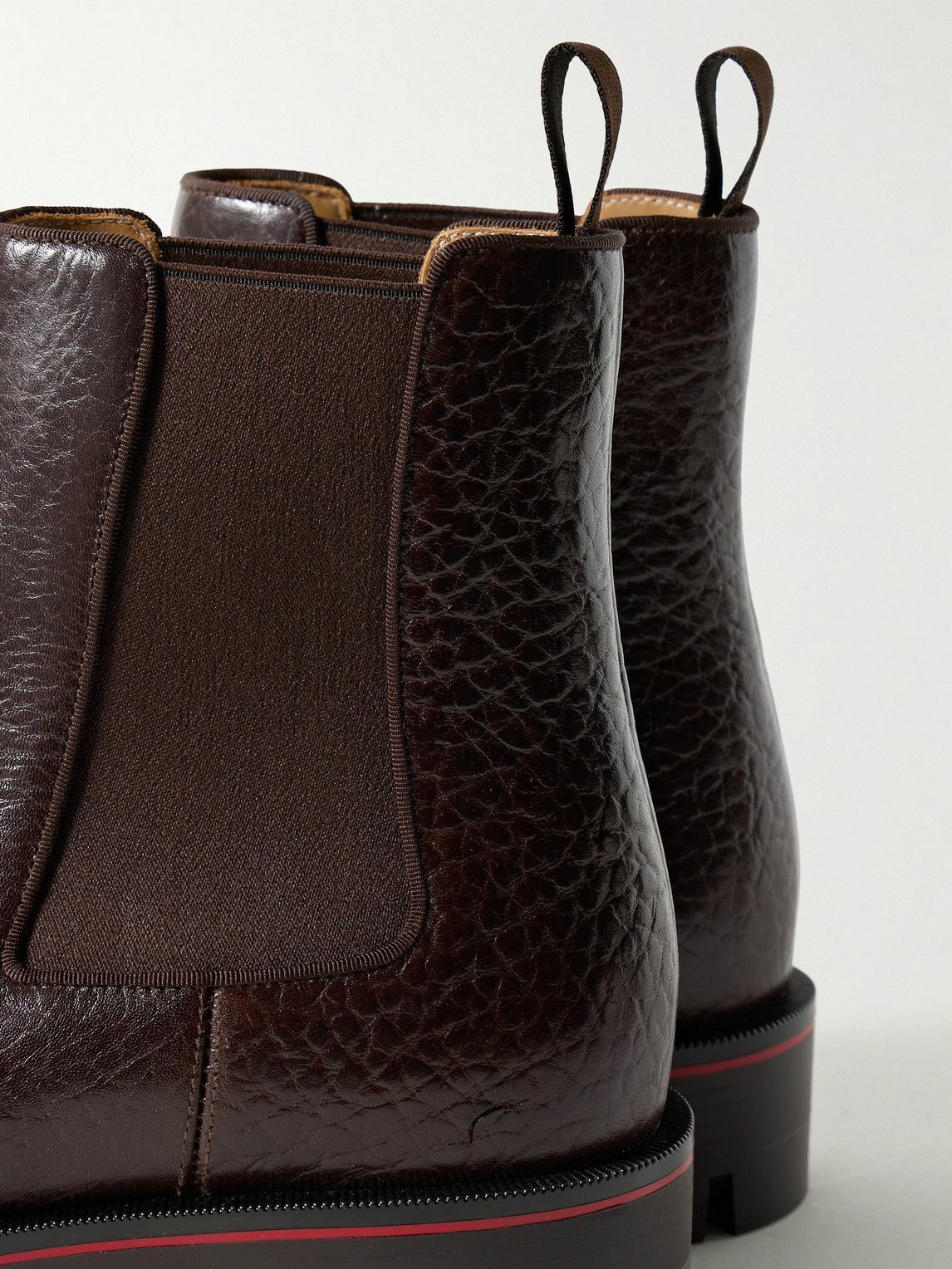 Christian Louboutin - Alpinosol Full-Grain Leather Chelsea Boots - Brown