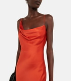 Stella McCartney - Asymmetric cowl-neck slip dress