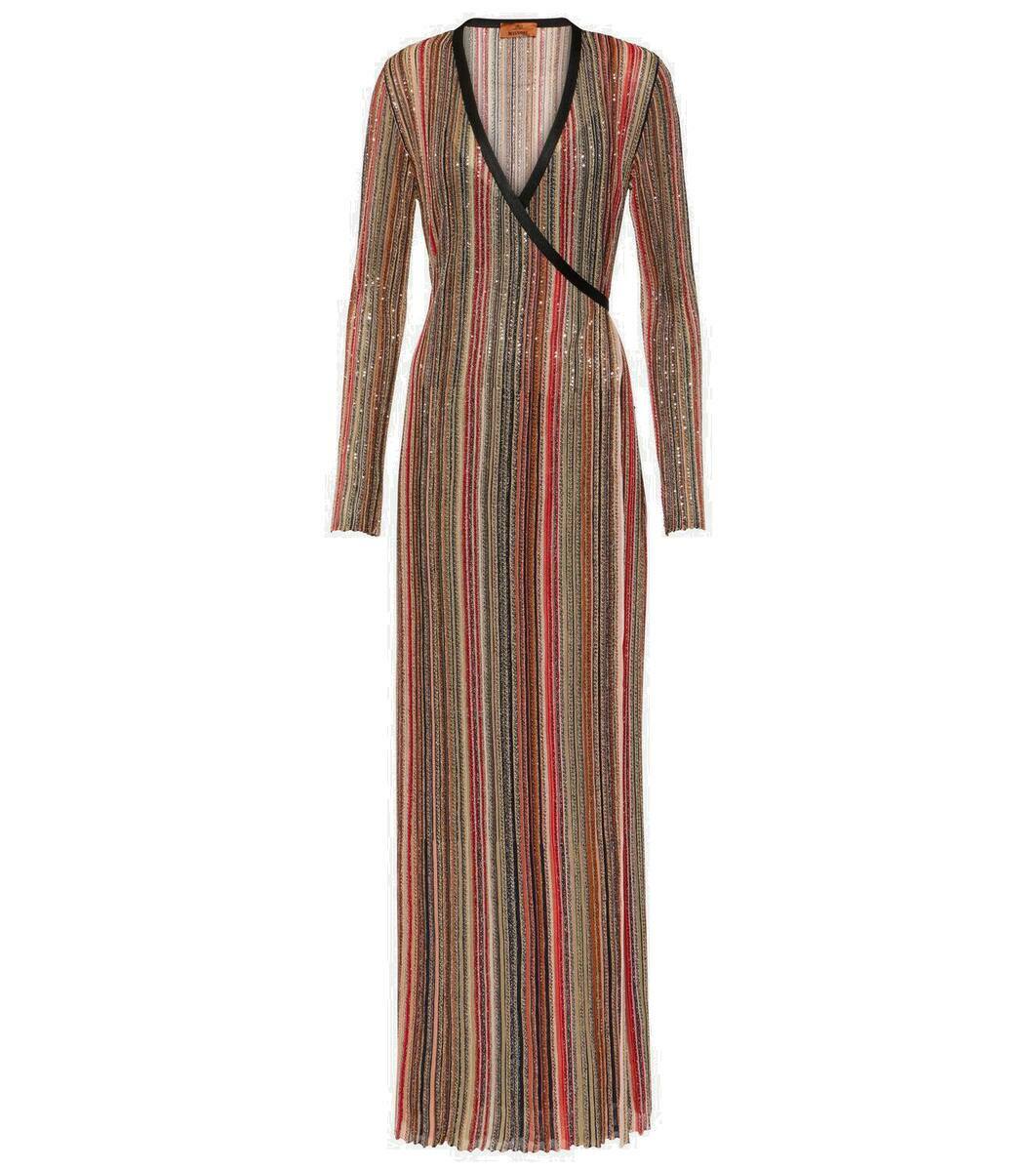 Missoni Metallic striped maxi dress Missoni