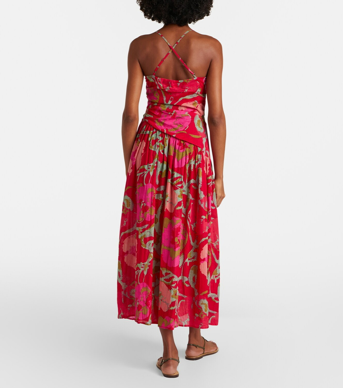 Velvet Cosima floral cotton midi dress