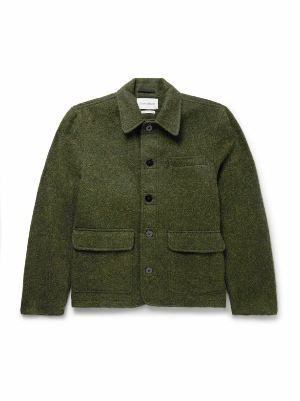 Photo: Oliver Spencer - Lambeth Wool-Blend Felt Field Jacket - Green