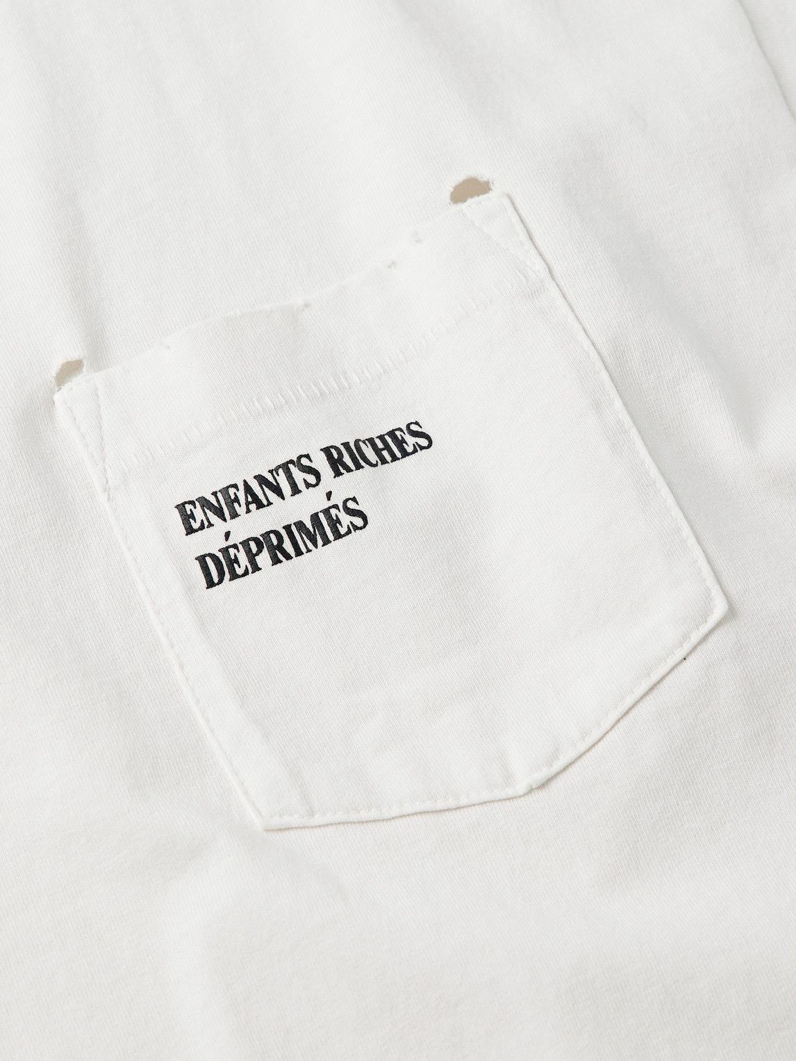 Enfants Riches Déprimés - Distressed Logo-Print Cotton-Jersey T