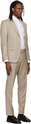 BOSS Beige Single-Breasted Suit