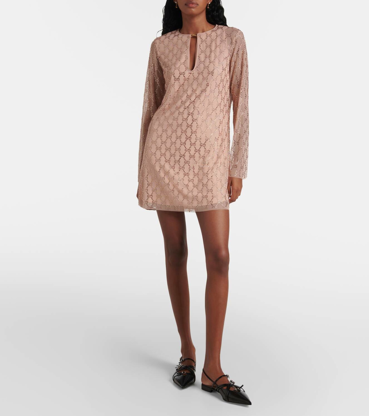 Gucci GG Crystal tulle minidress Gucci