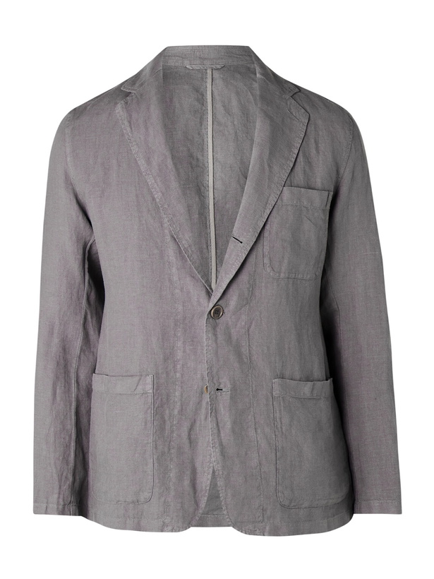 Photo: Hartford - Jobby Pat Linen Suit Jacket - Gray
