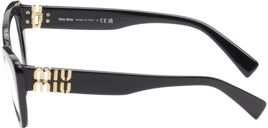 Miu Miu Eyewear Black Cat-Eye Glasses Miu Miu
