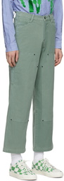 Brain Dead Green Cotton Trousers