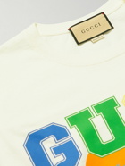 GUCCI - Printed Cotton-Jersey T-Shirt - Neutrals