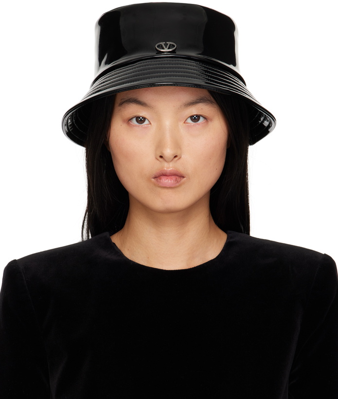 Photo: Valentino Garavani Black Coated Bucket Hat