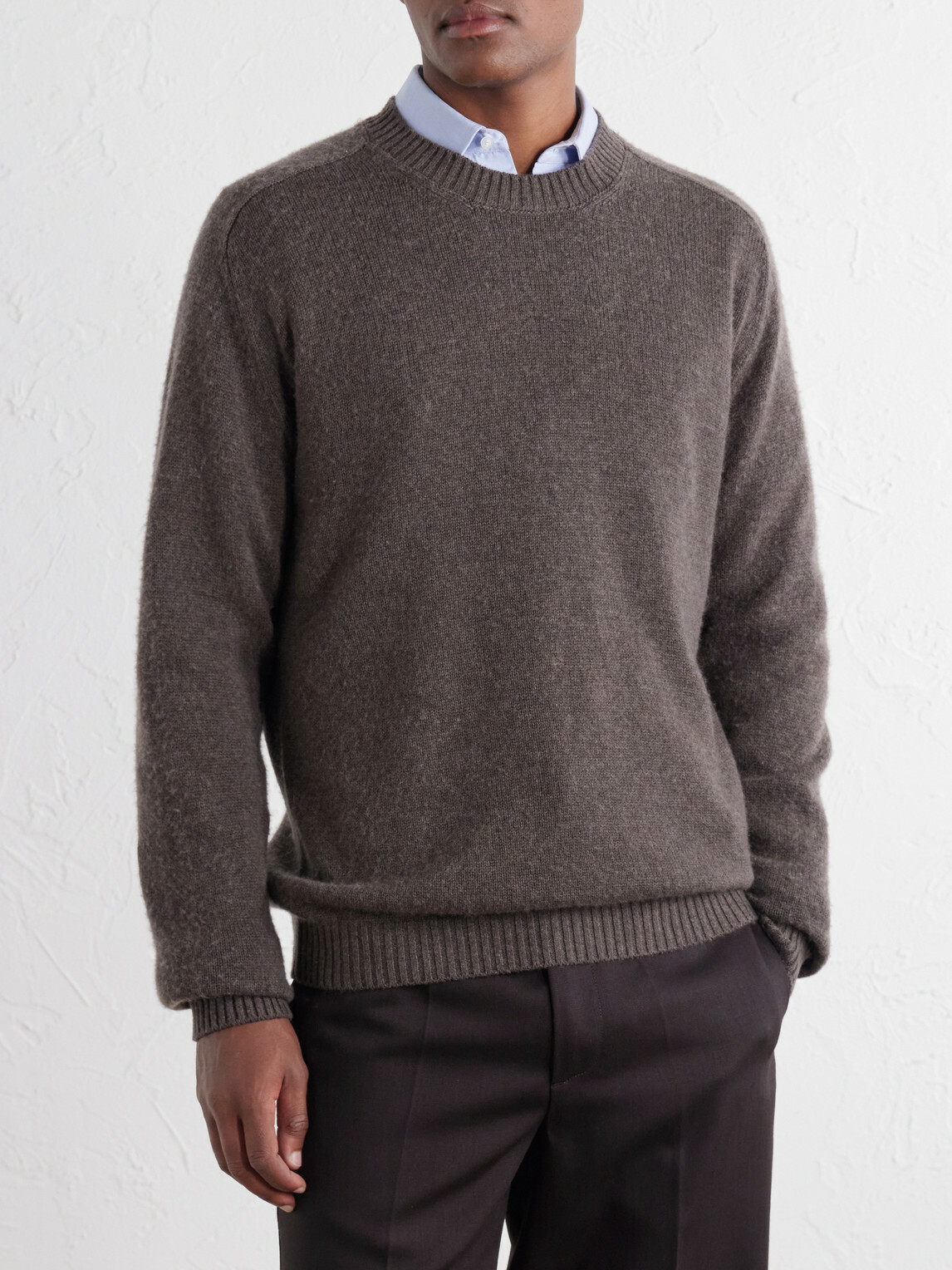 Boglioli - Wool and Cashmere-Blend Sweater - Brown