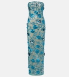 Rachel Gilbert Pierre embellished bustier gown