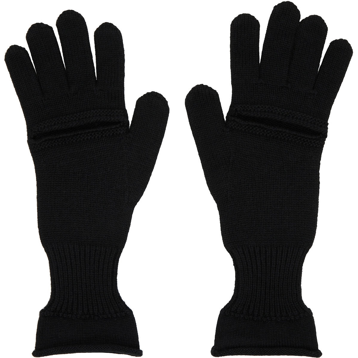 ISSEY MIYAKE Black Breeze Knit Gloves