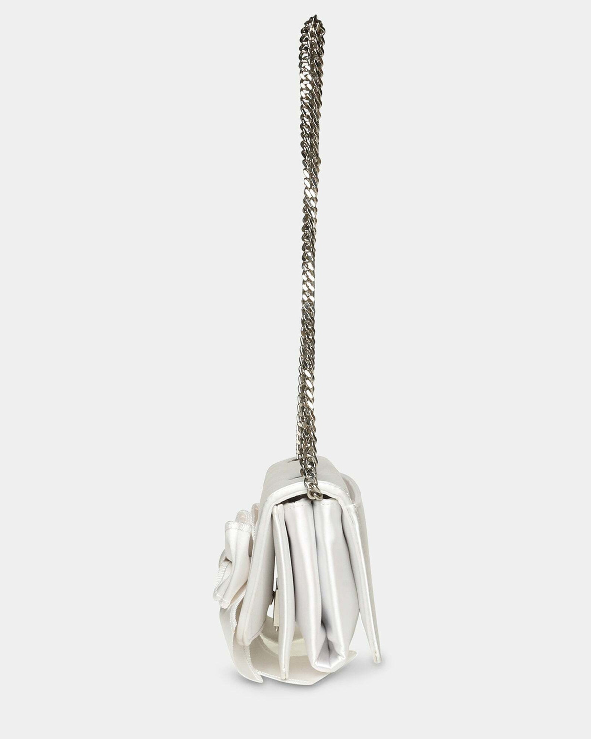 Steve Madden Bsaucer Bag in White Satin
