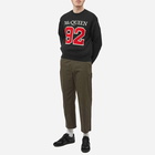 Alexander McQueen Men's 92 Crew Intarsia Knit in Black/Red/Ivory