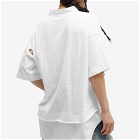 Undercover Women's Oversized Mixed Fabric T-Shirt in White